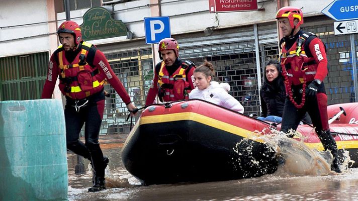 Telediario 1 - Cerdeña evalúa los daños del ciclón Cleopatra que ha dejado 16 muertos
