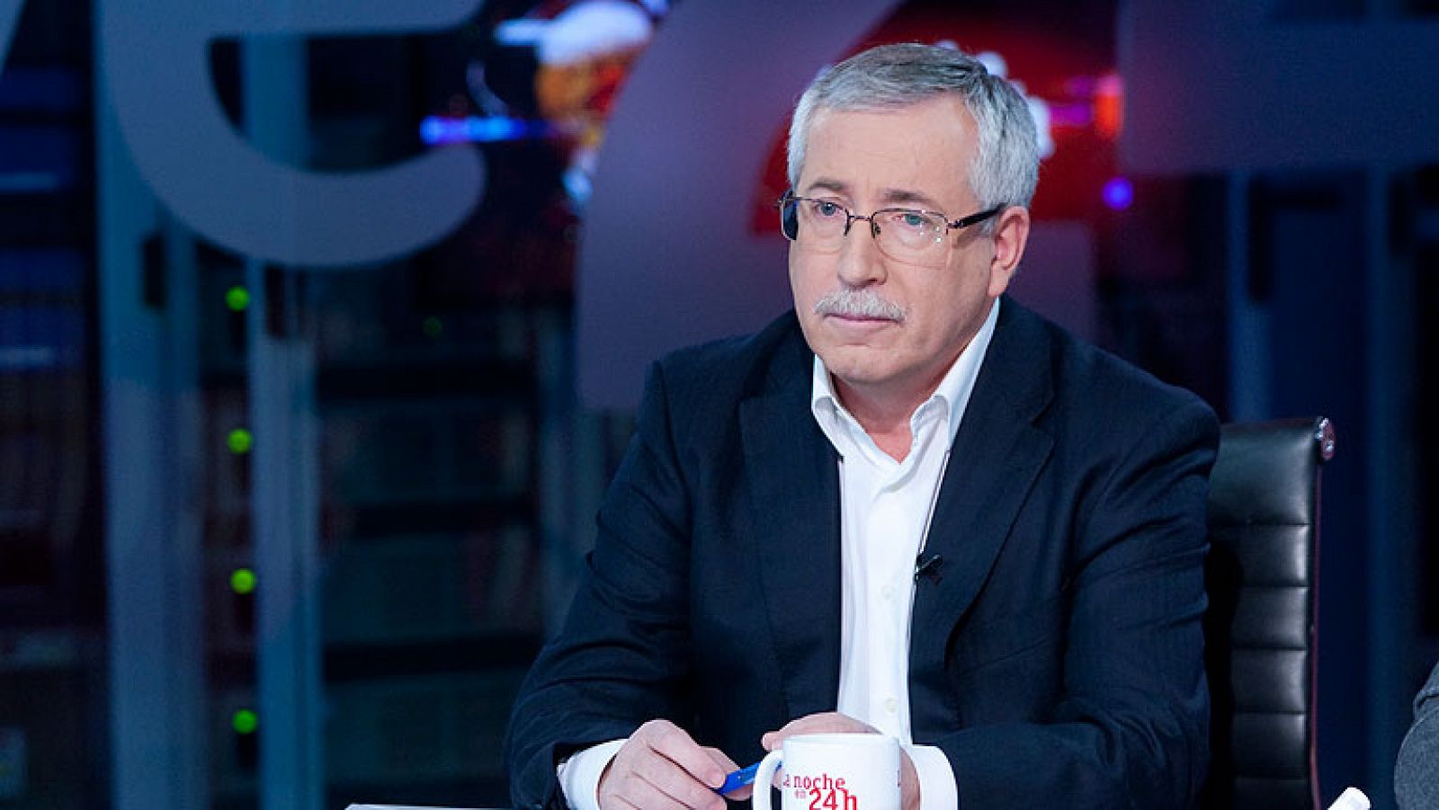 Sergio Martín entrevista al secretario general de CC.OO. en el programa 'La noche en 24 Horas'