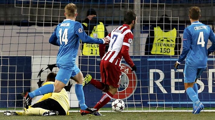 Adrián adelanta al Atlético de Madrid en San Petersburgo (0-1)