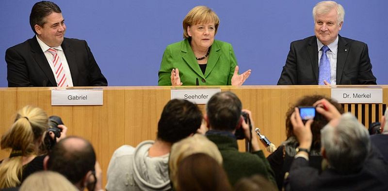 Merkel destaca la consolidación fiscal como uno de los pilares de la coalición con el SPD 