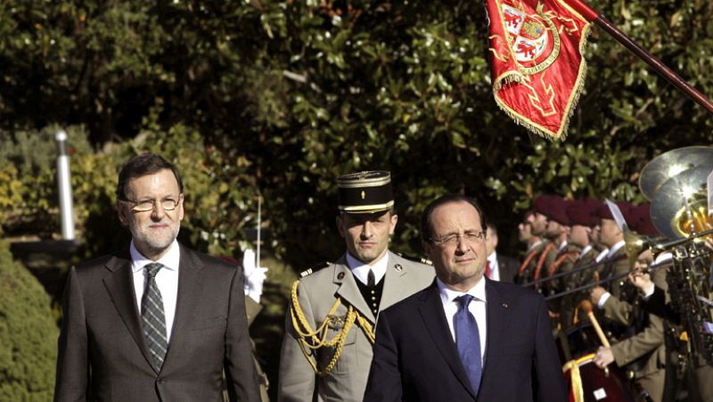Arranca en Madrid la cumbre hispano francesa con la llegada de François Hollande