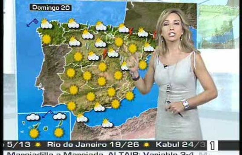 Previsión meteorológica del 18 de julio de 2008. 