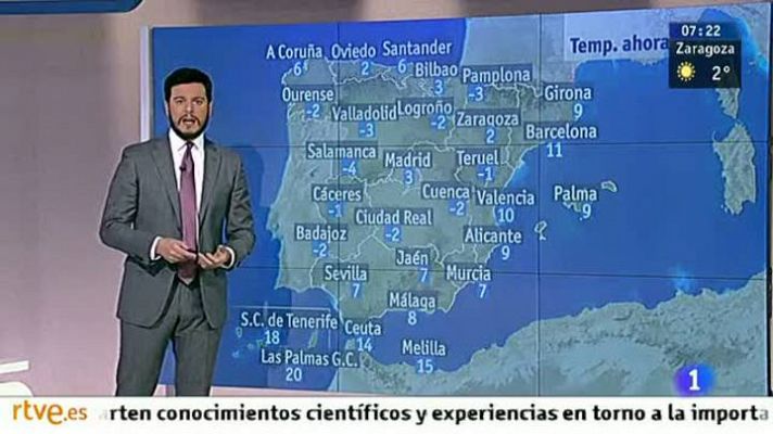 Fuertes lluvias en las islas Canarias y suben ligeramente las temperaturas en el nordeste