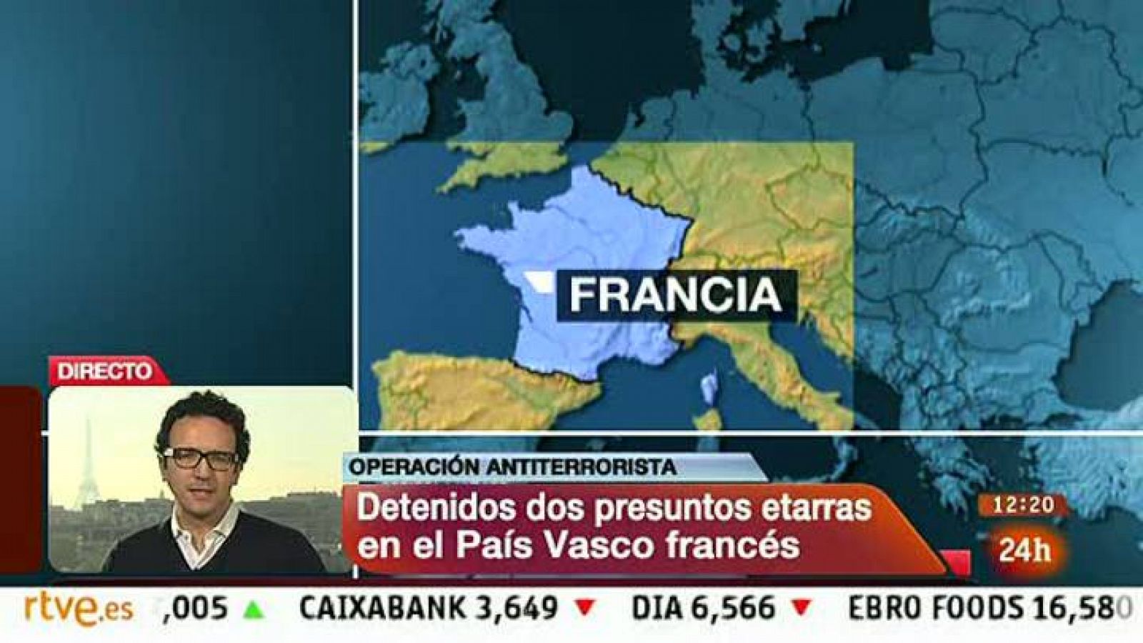 Informativo 24h: Detienen en Francia a un negociador de ETA con el Gobierno en 2005 y a otro miembro de la banda | RTVE Play