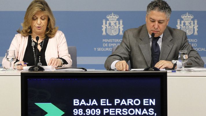 Telediario 1 - Baja el paro en noviembre