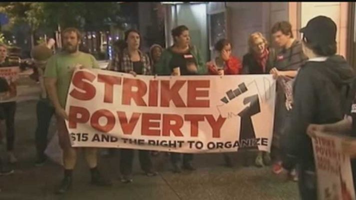 Telediario 1 - Huelga en la "fast food"