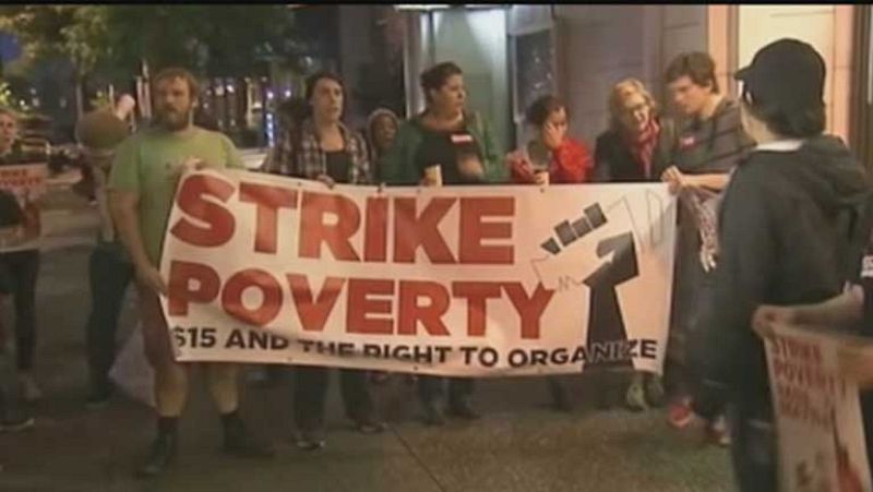 Huelga de los trabajadores de restaurantes de comida rápida en Estados Unidos