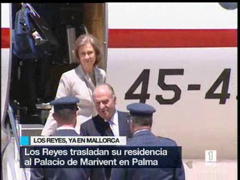 Los Reyes han llegado a Palma de Mallorca, donde residirán hasta final de agosto