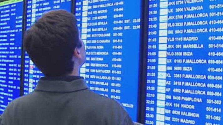 Telediario 1 - Huelga de controladores