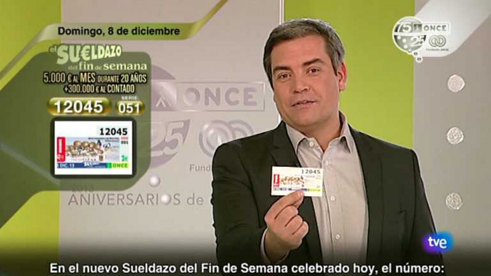 Sorteos ONCE: Sorteo ONCE - 08/12/13  | RTVE Play