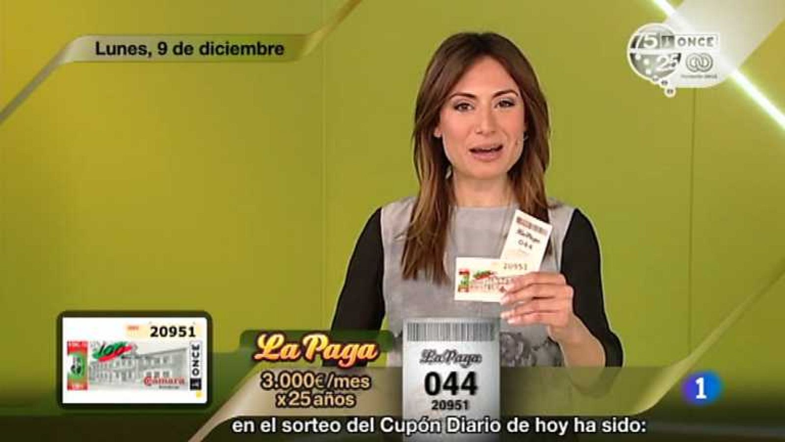 Sorteo ONCE - 09/12/13 - Ver ahora