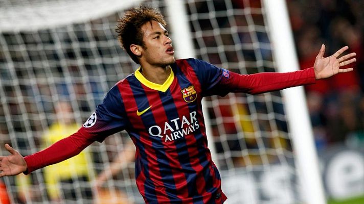 El Barcelona golea al Celtic con triplete de Neymar