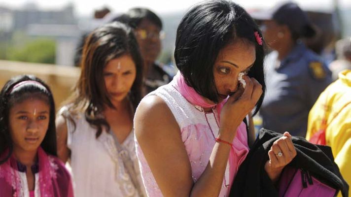 Telediario 1 - Capilla ardiente de Mandela