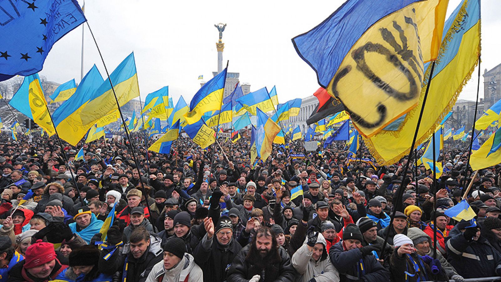 Telediario 1: Manifestación en Ucrania | RTVE Play