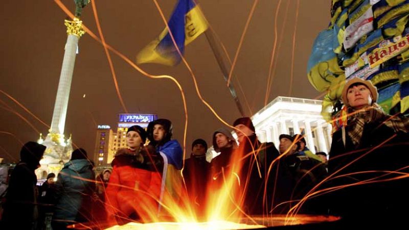 El pulso en Kiev, un día más, lo han marcado las manifestaciones