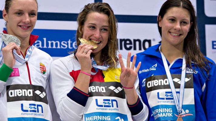 Telediario 1 - Mireia Belmonte, reina de los Europeos de natación
