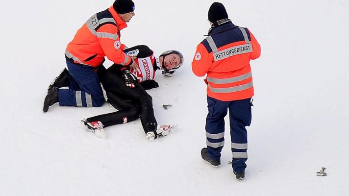 Grave caída de Morgenstern en el salto de esquí