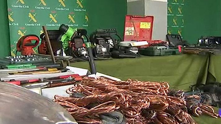 Telediario 1 - Operación contra el robo de cobre