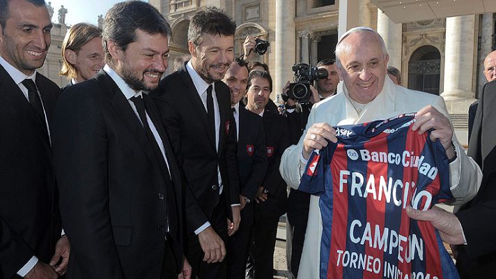 El papa Francisco recibe a su San Lorenzo