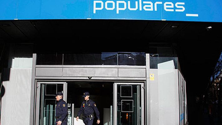 Telediario 1 - Ruz sostiene que el PP creó una "facturación oficial ficticia" para la obra de la sede