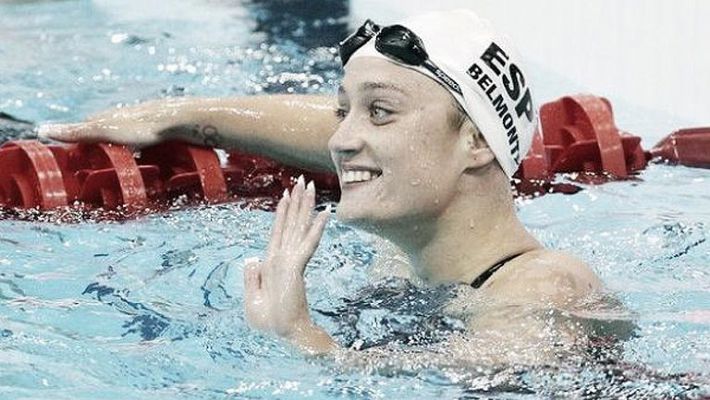  - Mireia Belmonte, primera, y Costa, segunda, en los 400 libres del 'Duel in the Pool'