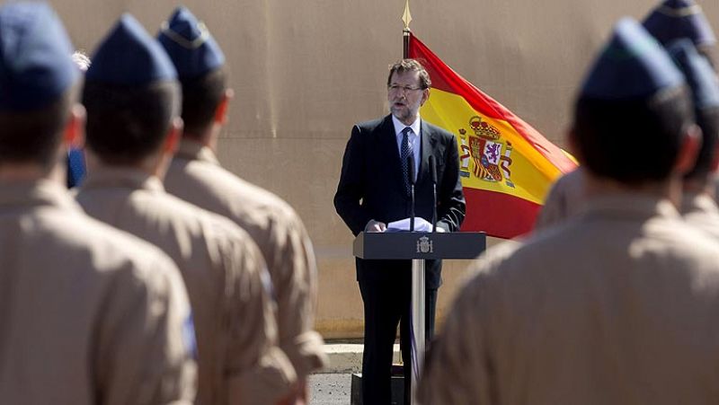 Visita sorpresa de Rajoy a los militares españoles destacados en Yibuti en la misión contra la piratería