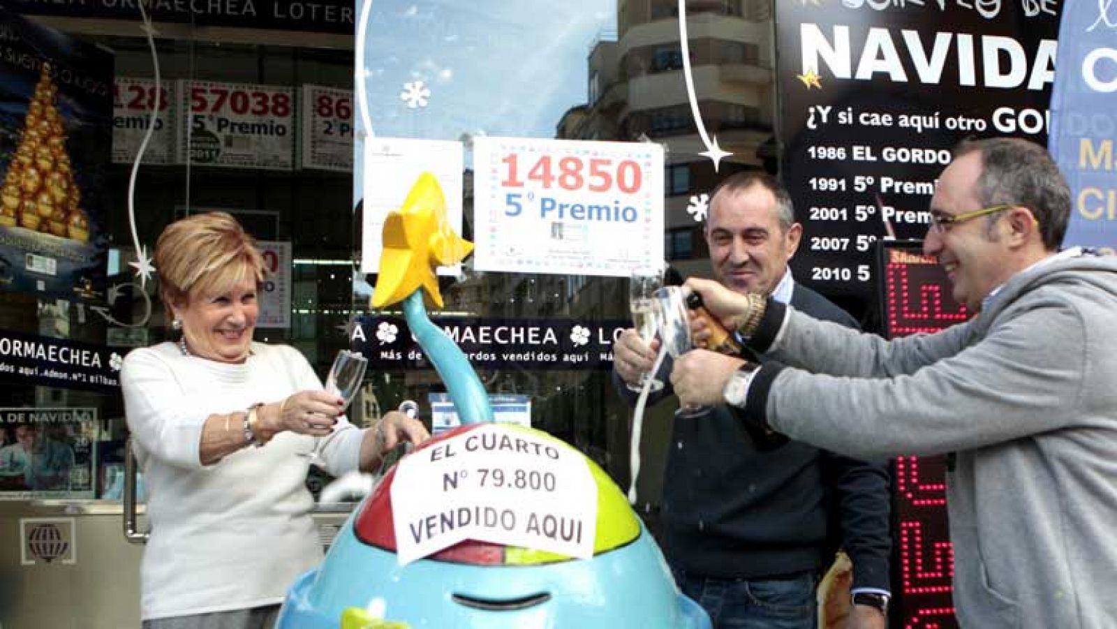 Uno de los quintos premios ha sido el más madrugador del sorteo | RTVE.es