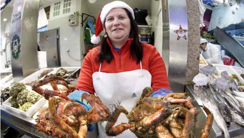 Los precios del marisco y el pescado se disparan en las compras de última hora