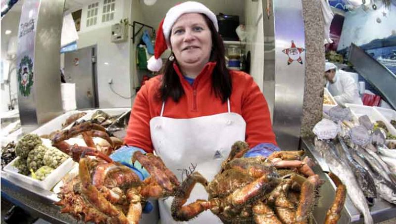 Los precios del marisco y el pescado se disparan en las compras de última hora