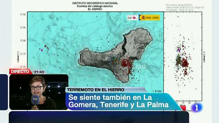 Telediario 1 - Terremoto en El Hierro