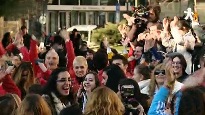 El flashmob en Plaza de España