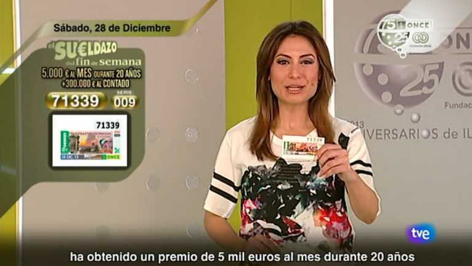 Sorteo ONCE - 28/12/13 - Ver ahora