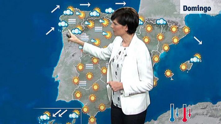 El tiempo - Baja la cota de nieve, y viento fuerte en Canarias, zonas de costa y montaña
