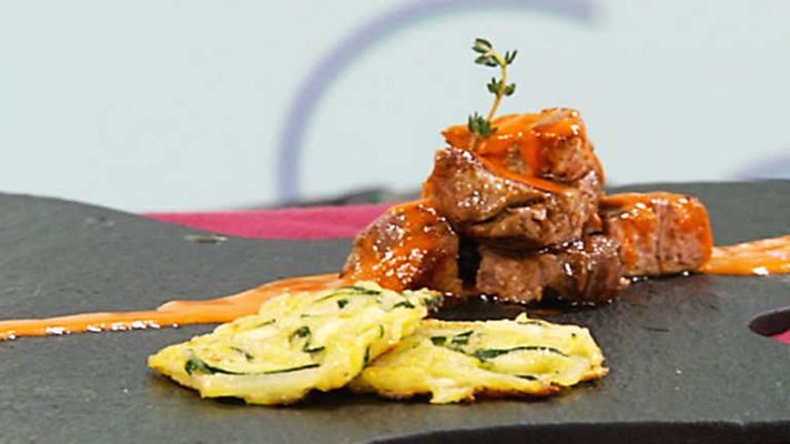 Cocina con Sergio - Ternera a la crema de piquillos