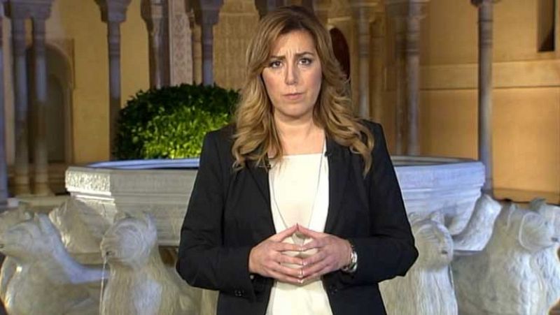 Susana Díaz insiste en su discurso de fin de año en que trabajará para recuperar los derechos y libertades perdidos con la crisis