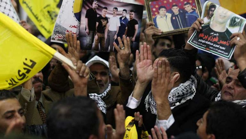 Los Palestinos liberados han sido recibidos en Ramala como héroes