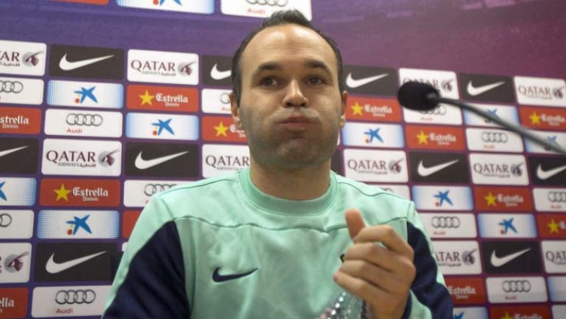 El centrocampista internacional del FC Barcelona Andrés Iniesta ha afirmado que un "buen año" 2014 sería "ganarlo todo" con su club y mejorar a nivel personal, se felicitó por el regreso de Leo Messi de Argentina y lamentó el "ruido" que generó la ne