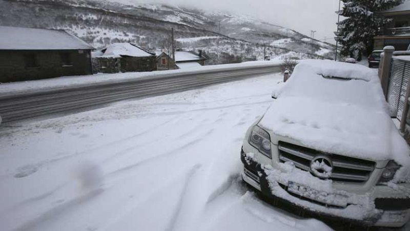 Nevadas en la mitad norte de la Península