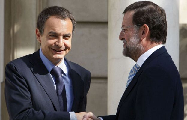 Zapatero y Rajoy reunidos en La Moncloa