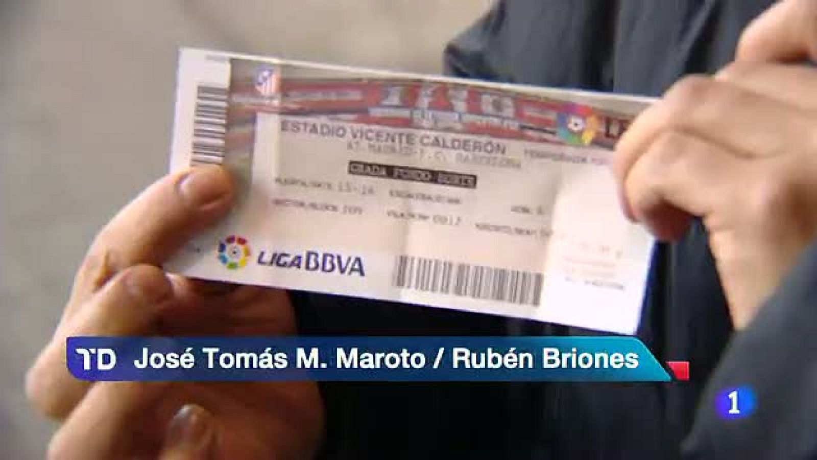 Telediario 1: El Vicente Calderón cuelga el cartel de 'No hay billetes' | RTVE Play