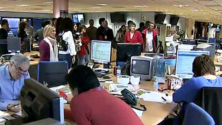 Telediario 1 - El equipo olímpico español de vela visita Torrespaña