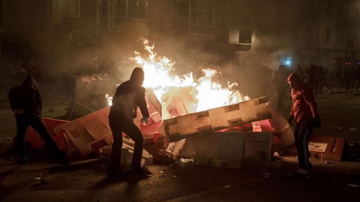 Disturbios en Burgos en una protesta contra la conversión de una calle en bulevar