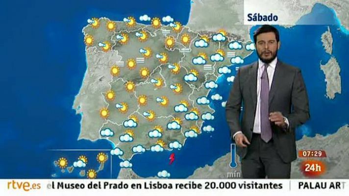 Nubosidad en el noroeste y Canarias