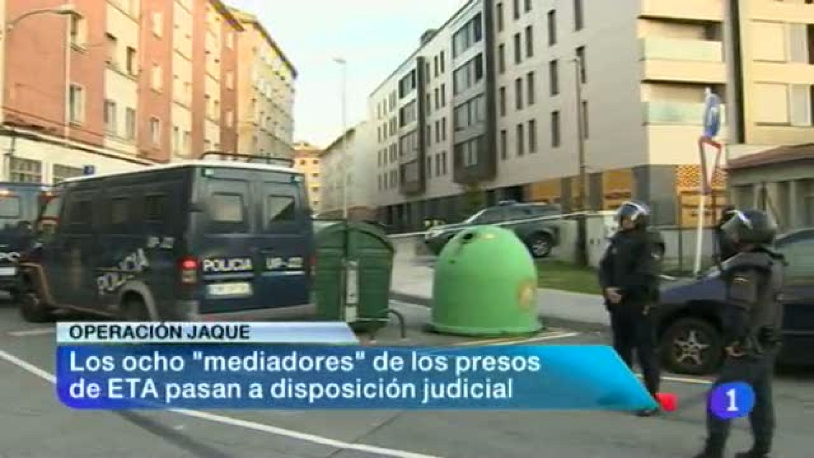  Los 8 detenidos en la operación Jaque pasan hoy a disposición judicial.  Primer muerto en las carreteras navarras del año. Fernando Sebastián será nombrado Cardenal el 22 de febrero. Osasuna, con la victoria ante el Betis, descansa ya en la mitad de la tabla. (13/01/2014)
