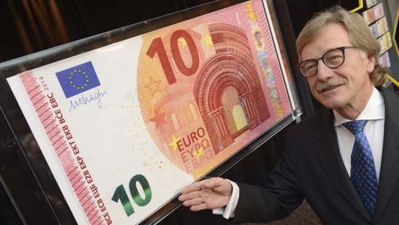 El Banco Central Europeo presenta el nuevo billete de 10 euros 