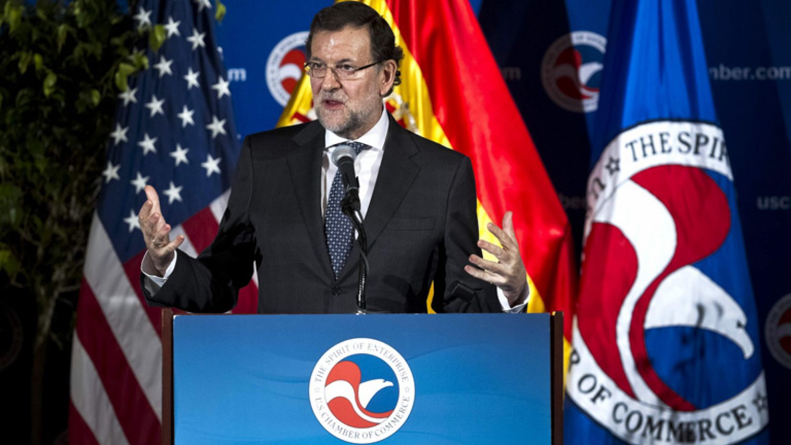 Telediario 1: Rajoy califica la transformación de la economía española de "pujante, sana y duradera en el tiempo" | RTVE Play