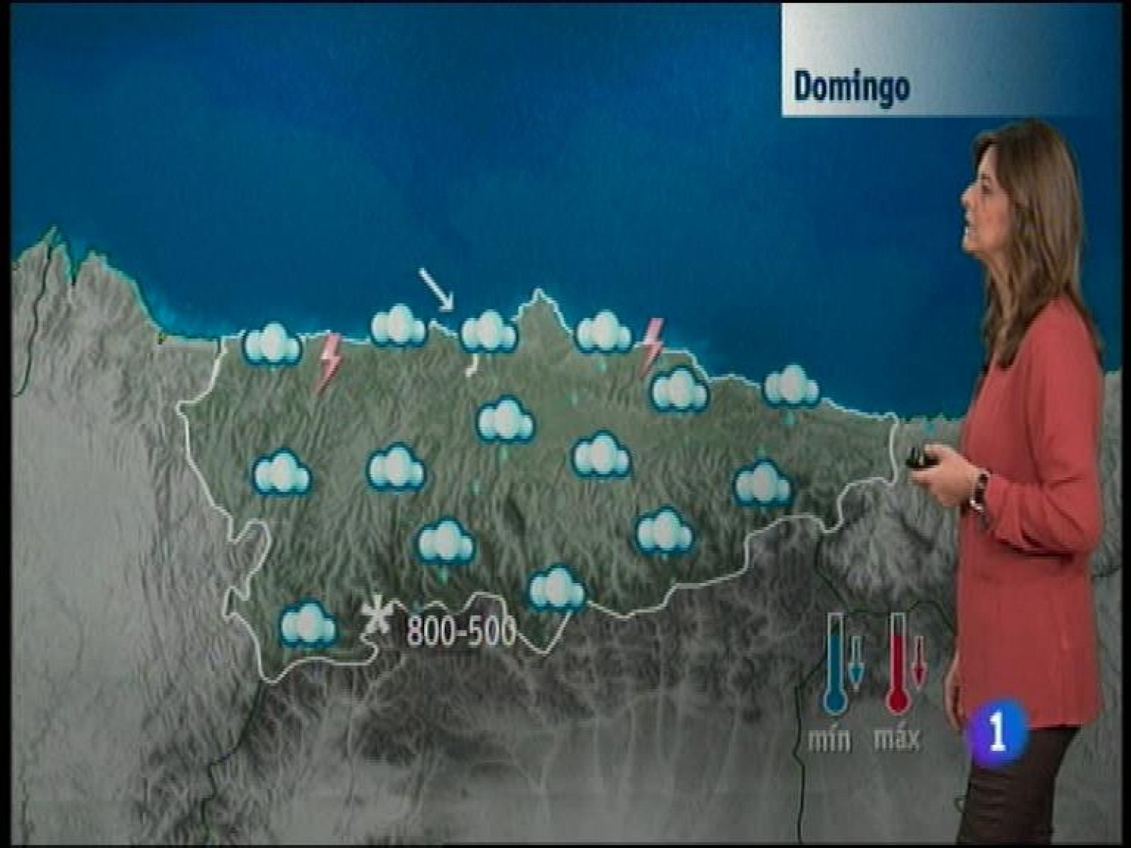  La Agencia Estatal de Meteorología prevé, para mañana en Asturias, cielo muy nuboso con precipitaciones localmente moderadas y posibilidad de alguna tormenta.    La cota de nieve estará en torno a los 1.000 metros, bajando hasta 600 al final del día.    Las temperaturas estarán en ligero descenso con heladas débiles en la cordillera, que pueden ser localmente moderadas. El viento, de componente sur y suroeste flojo, con intervalos de moderado en el litoral y cordillera, tendiendo durante las horas centrales del día a oeste flojo con intervalos de moderado. 