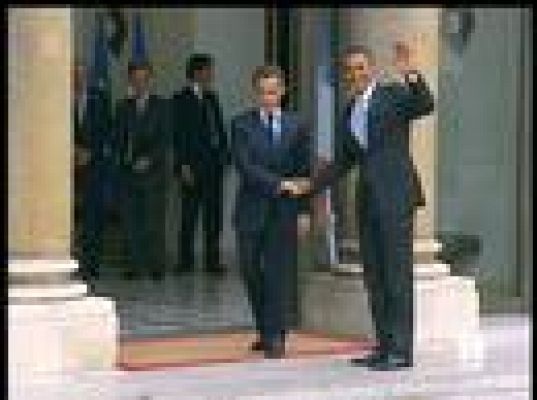  - Sarkozy recibe a Obama