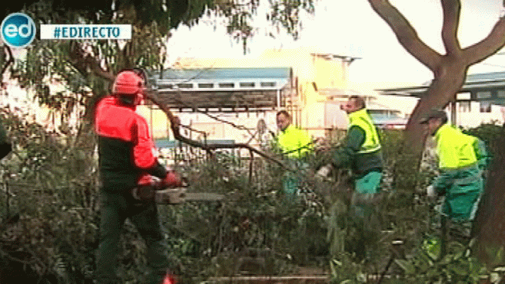 Un tornado causa destrozos Huelva