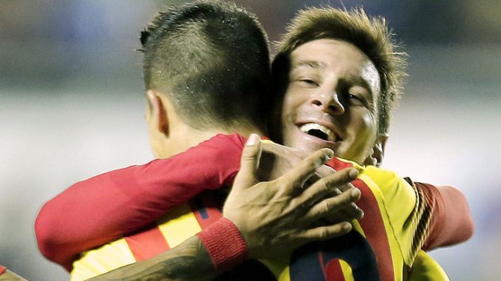 Messi y Tello desinflan a un valiente Levante